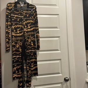 Black and gold 2 piece outfit